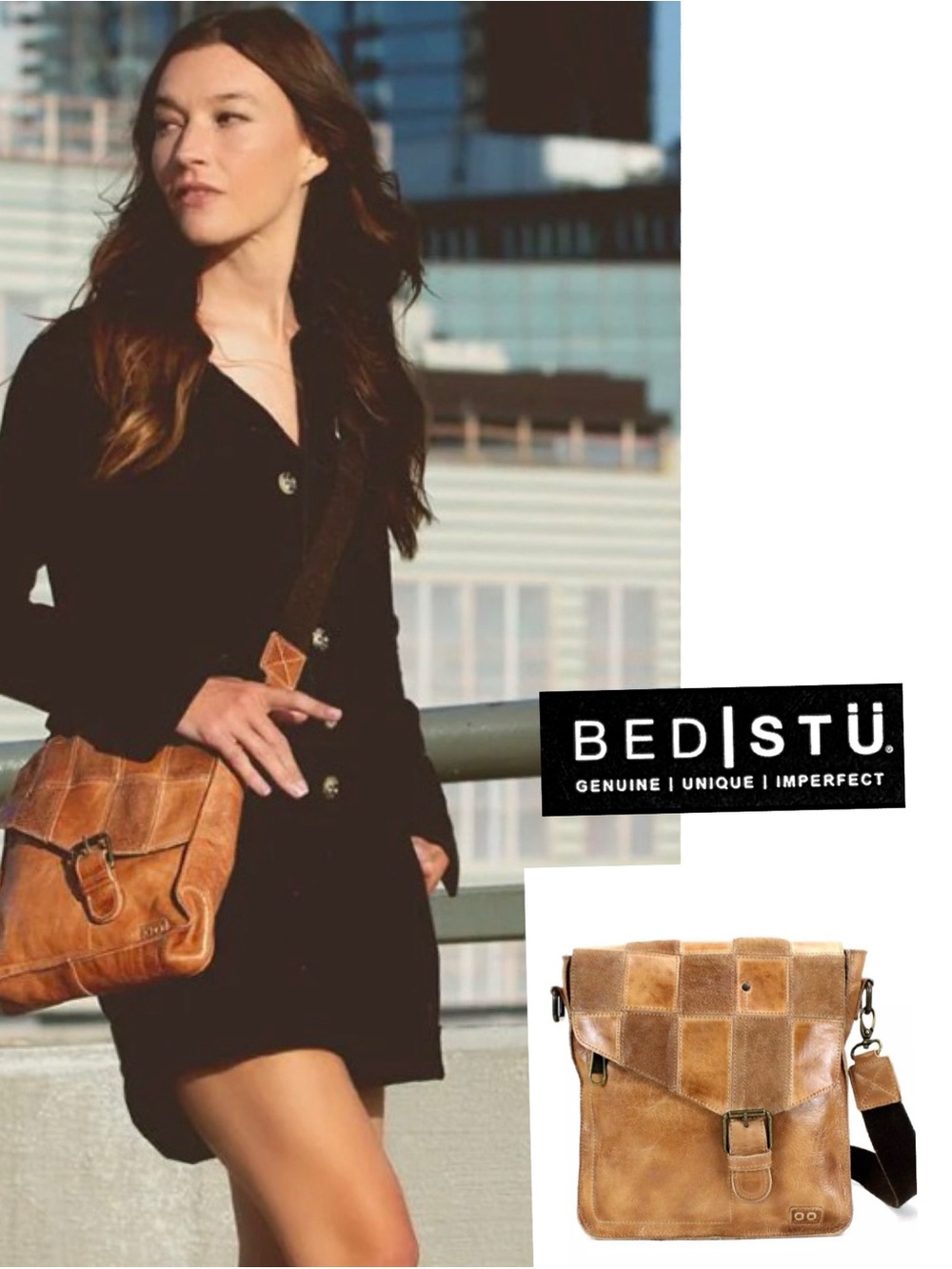 BED STU, Venice Beach, Designer handbag, Crossbody, All Leather, Spacious, NWT!